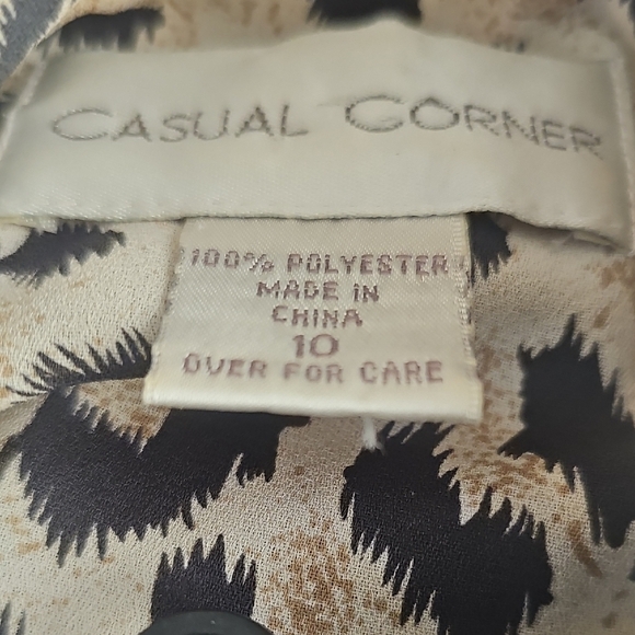 Casual Corner Vintage Leopard Print Sleeveless Button up Maxi Dress Size 10 - Picture 16 of 16